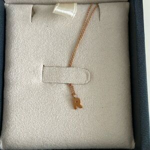 Brand new Blue Nile initial necklace in R